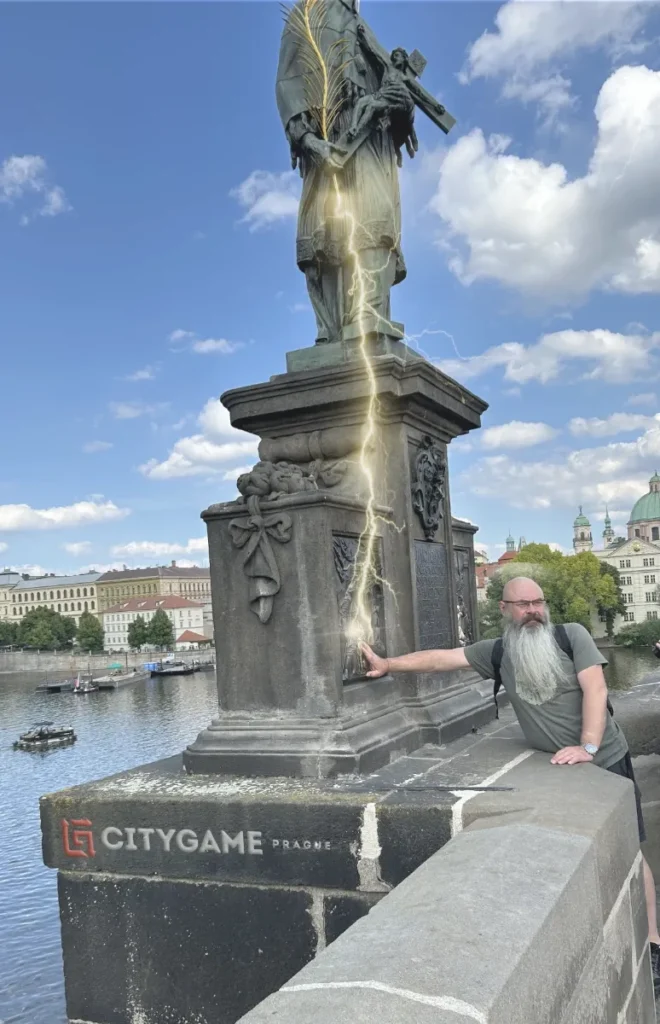 The pillar of fulfilled wishes, Charles Bridge, Prague